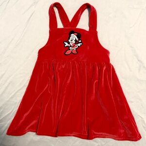 Disney Minnie Mouse Red Curdory Christmas Dress